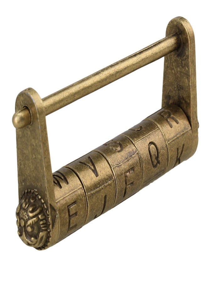 RDEXP Vintage Door Cabinet Suitcase Metal English Words Password Combination Padlock Lock - Image 1