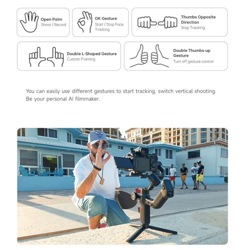 FeiyuTech SCORP Mini 3 Pro Kit 3-Axis Camera Stabilizer,Built-in AI Track,All in One Handheld Gimbal for Mirrorless, Pocket Camera,Action Camera, Phone, 2KG Payload - Image 4