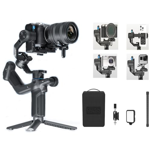 FeiyuTech SCORP Mini 3 Pro Kit 3-Axis Camera Stabilizer,Built-in AI Track,All in One Handheld Gimbal for Mirrorless, Pocket Camera,Action Camera, Phone, 2KG Payload - Image 1