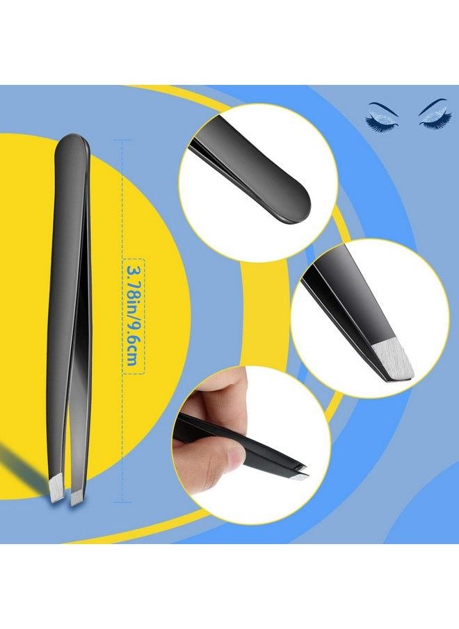 Mudder 24 Pieces Eyebrow Tweezers Stainless Steel Slanted Tip Tweezers Facial Hair Eyebrow Precision Tweezers For Men And Women  - Image 5