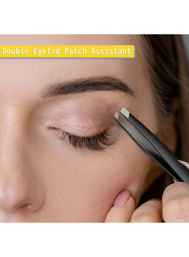24 Pieces Eyebrow Tweezers Stainless Steel Slanted Tip Tweezers Facial Hair Eyebrow Precision Tweezers For Men And Women
