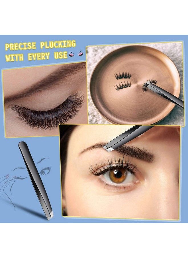 Mudder 24 Pieces Eyebrow Tweezers Stainless Steel Slanted Tip Tweezers Facial Hair Eyebrow Precision Tweezers For Men And Women  - Image 4