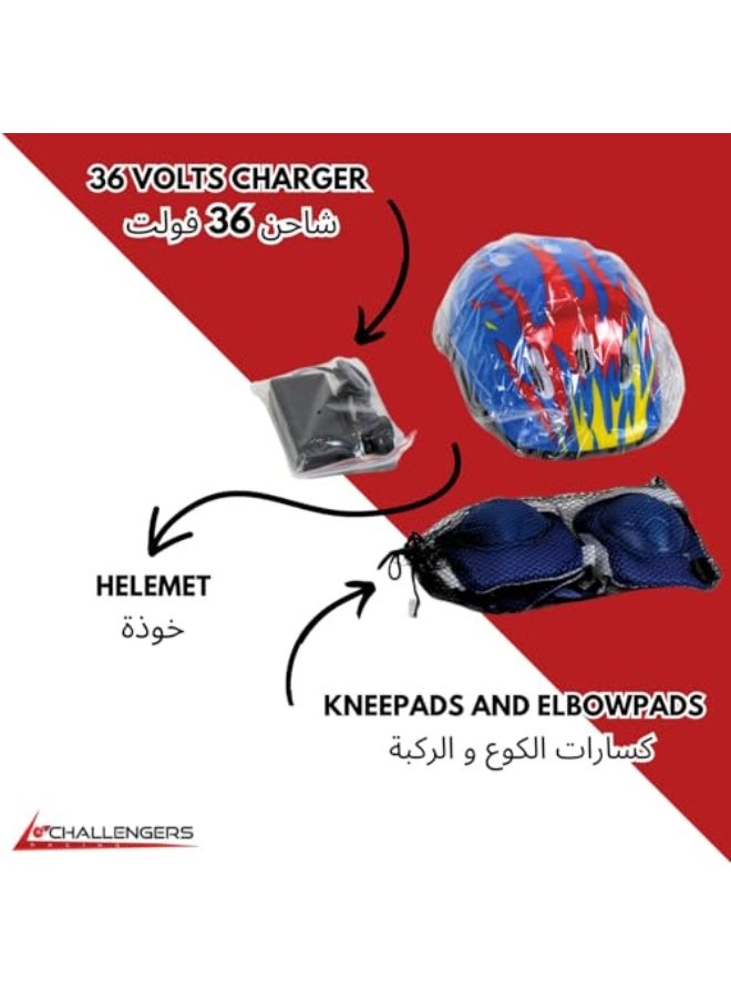 Challenger 36V Mini Drift Scooter with Helmet and Protective Gear - Image 2