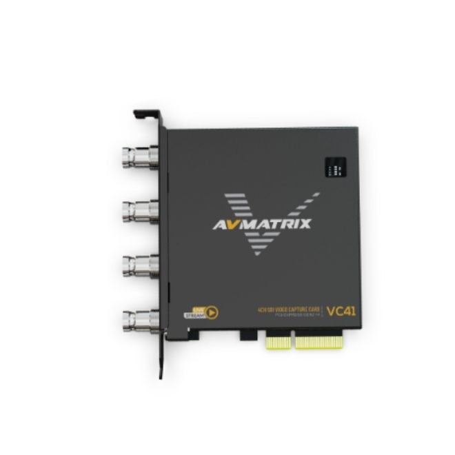 AVMATRIX VC41 — بطاقة التقاط PCIe بأربع قنوات 3G-SDI، تدعم الإدخال والتقاط الفيديو بدقة تصل إلى 1080p60 ومعدلات بت تصل إلى 200 ميجابت في الثانية. - Image 4