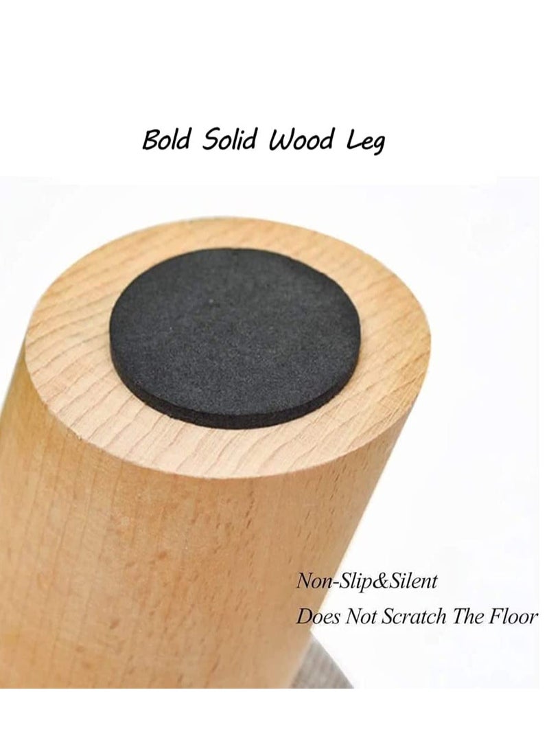 Generic FFD Round Ottoman Foot Rest Stool - Comfortable & Multipurpose Pouf Footstool with Wooden Legs - Small Round Footrest Chair for Changing Shoes - Stylish and Supportive Footrest  - Image 3