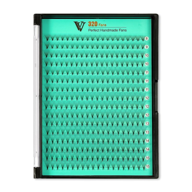 VAVALASH Premade Fans Eyelash Extensions 320 Fans 5D 6D 8D 10D 12D 005 007 Thickness CD Curl Middle Stem Pointy Base Premade Fans Russian Volume Lash Extensions 320 Fans12D005C815mm - Image 3