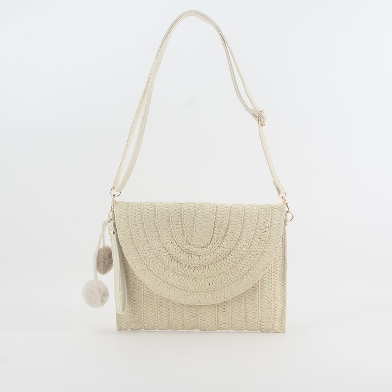 A Generation Of Hair Messenger Bag Women'S Bag Straw Bag Fashion Shoulder Bag 2023 New Temperament Casual Woven Bag - Image 2