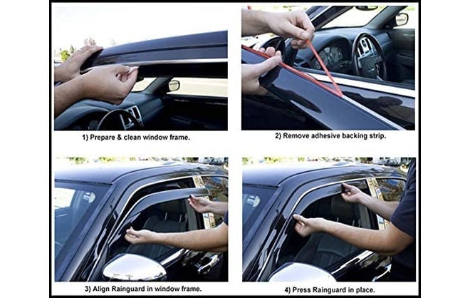 ROYALTECH Premium Non-Breakable Car Window Door Visor/Rain Guard/Wind Deflector Compatible for (DZIRE (2013-2016)) - Image 5
