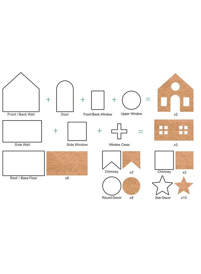 FantasyDay 3D Christmas Gingerbread House Cookie Cutters Set, FantasyDay 10 Pcs 430 Stainless Steel Cartoon Snowflake Biscuit Cutter Pastry Mold for Holiday Birthday Cake Dough Donut Fondant - Baking Dough Tool - Image 3