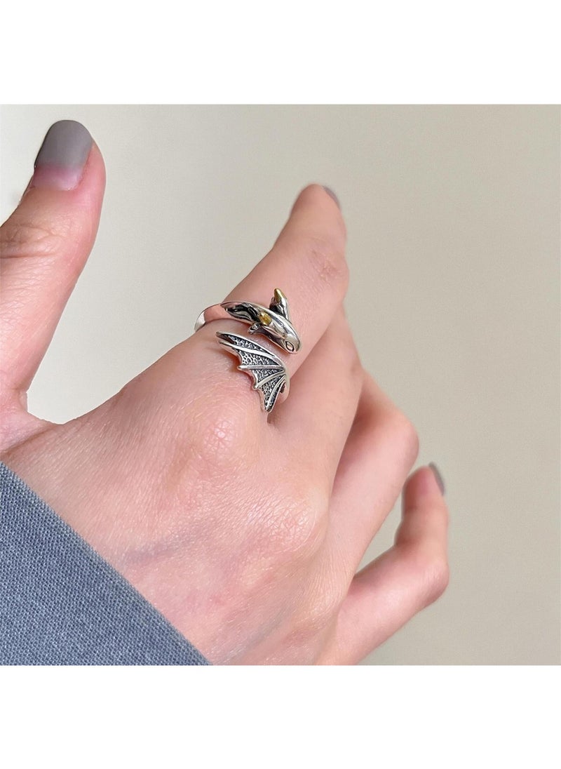 Genérico Retro Hip Hop Little Flying Dragon Ring Opening Adjustable  - Image 1