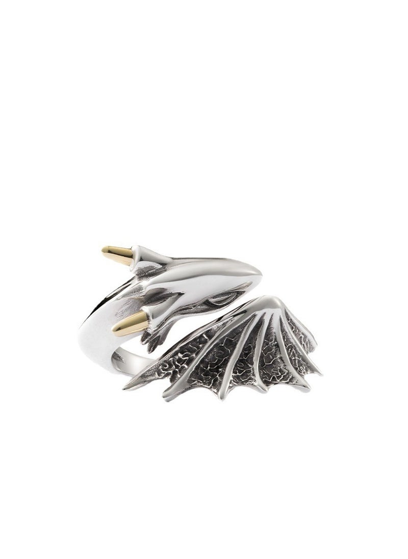 Genérico Retro Hip Hop Little Flying Dragon Ring Opening Adjustable  - Image 4
