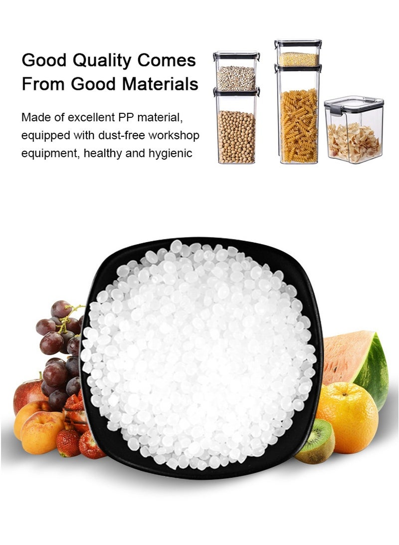 TAPIT 4PCS 950ml Airtight Food Storage Containers with Lids, Plastic Kitchen and Pantry Organization Canisters for Cereal, Dry Food, Flour and Sugar, BPA Free Square Nut Snack Storage Tank - Image 4