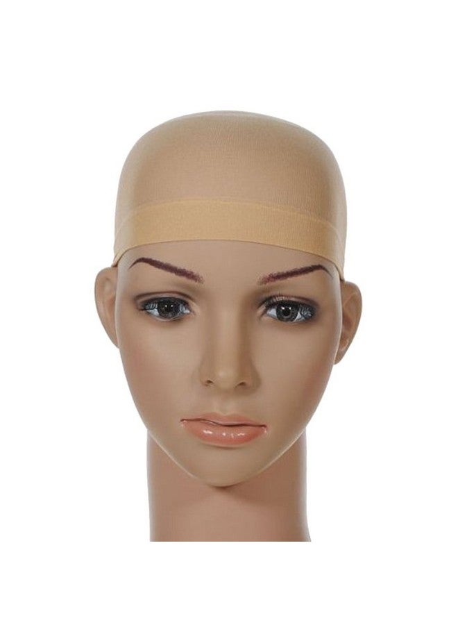 أومورفيير قبعات شعر مستعار من OMORFIEER، قبعات تخزين للشعر المستعار، قبعات شعر مستعار من النايلون المرن للنساء، لون بيج (قطعتان) - Image 1