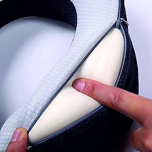 Aeoss Neck Support Memory Foam Travel Neck Pillow | Color: (Grey) - Image 5