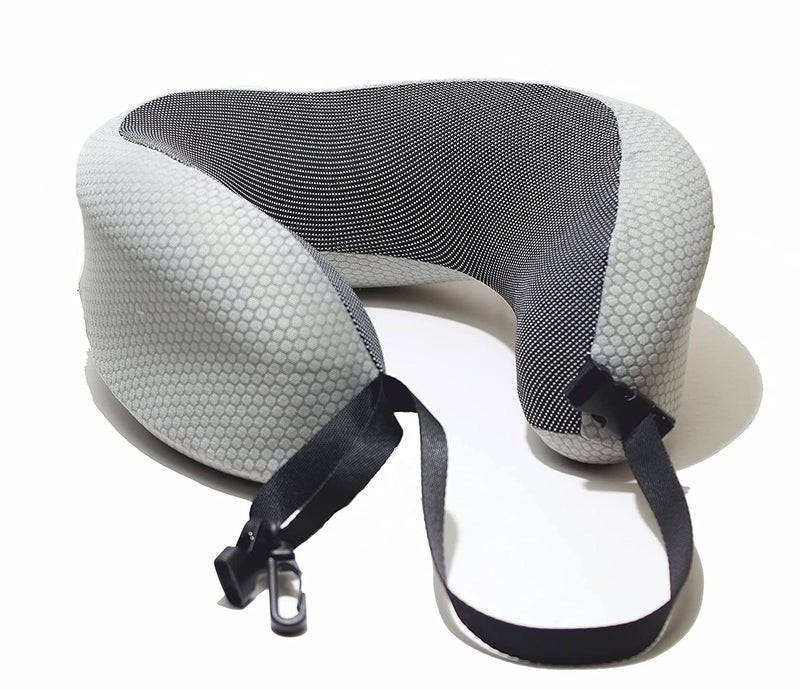 Aeoss Neck Support Memory Foam Travel Neck Pillow | Color: (Grey) - Image 1