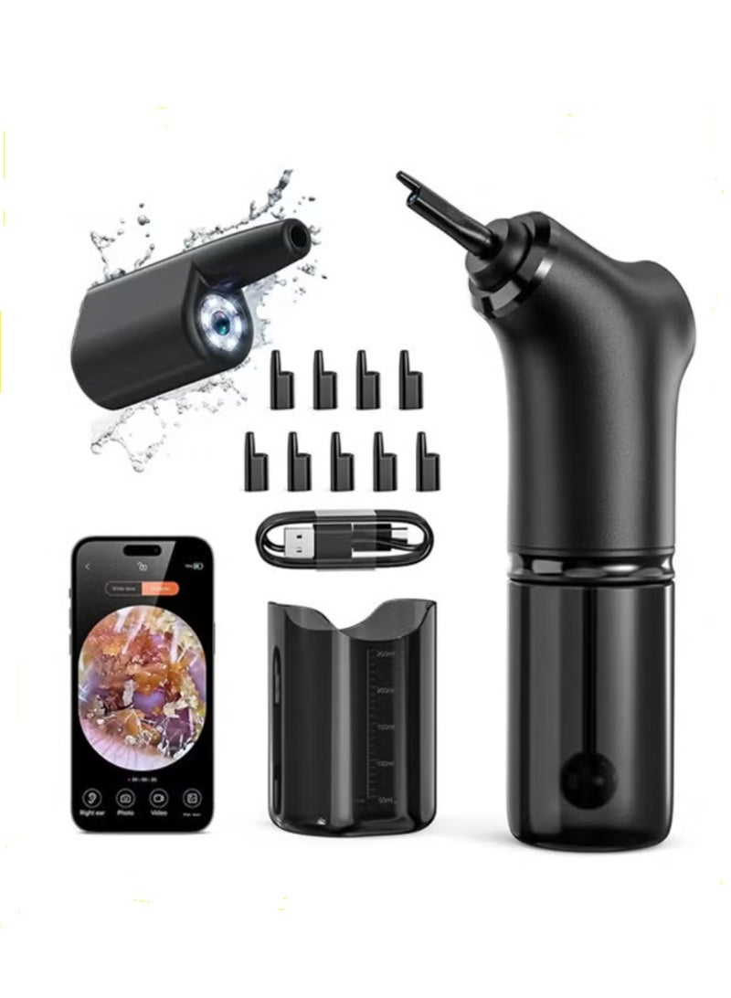 Ainawo Ear Wax Removal, Electric Ear Wax Removal Kit, Ear Cleaning Kit with 4 Pressure Modes, Basin & 10 Ear Tips for iOS & Android - Image 1