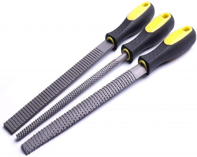 Telont AihuiWood Rasp File Set 3 Pack Wood File Woodworking Files, Round, Half-round, Flat File Rasp High Quality Carbon Steel Rasp File for Woodworking Shaping, Sharping Wood - Image 1