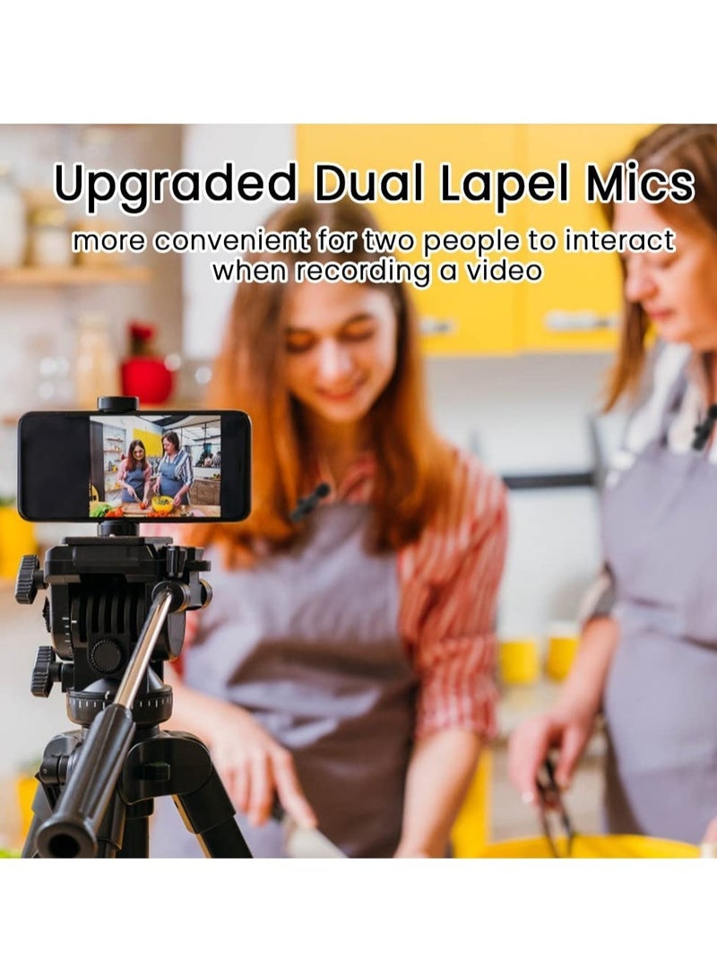 Wireless Lavalier Microphone for iPhone 7 8 X XR XS 11 12 13 Max Pro SE - 2.4GHz Lapel Mic for Recording YouTube Facebook Live Stream Tiktok Vlog Interview - Image 4