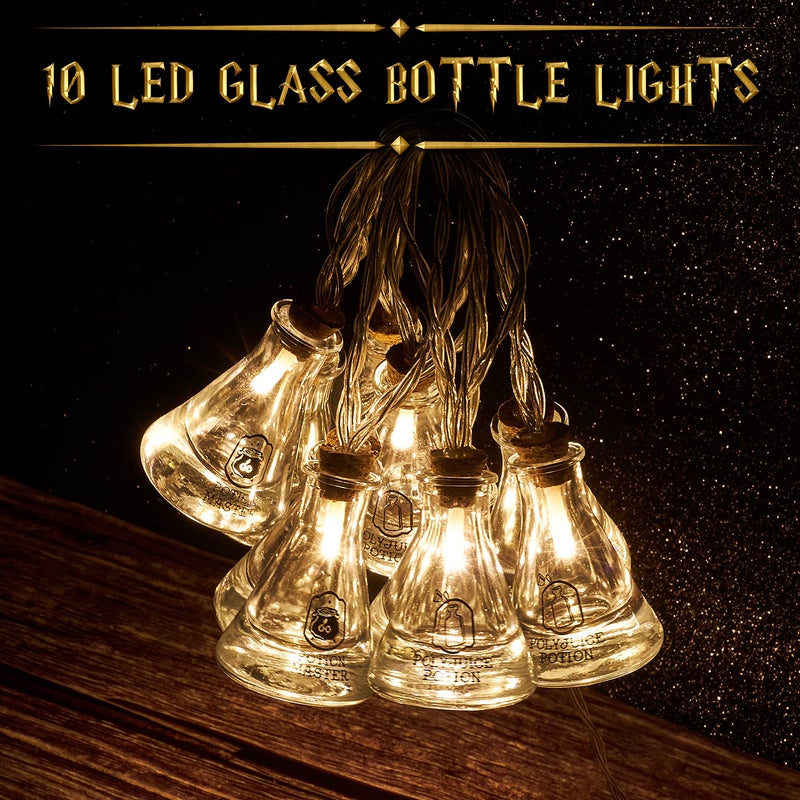 Harry Potter Fairy Lights Potion Bottle Hanging String Lights 10 LED 5ft for Bedroom Dorm Living Room Indoor Decor Gifts for Kids Adults - Image 4