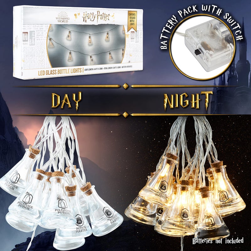 Harry Potter Fairy Lights Potion Bottle Hanging String Lights 10 LED 5ft for Bedroom Dorm Living Room Indoor Decor Gifts for Kids Adults - Image 3