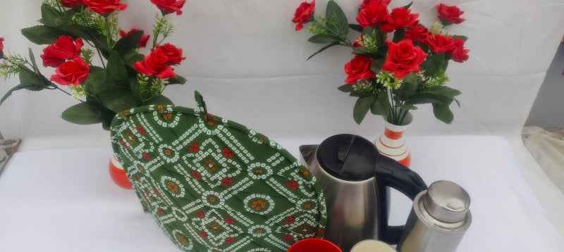 Malan Bai Mandala Tea Cozy Cover Hand Block Winter Tea Kettle Warmer Pot Cover Hot Coffee Cover Tea Coster Handamde Kitchen Décor Brand: Malan Bai (Pattern 9) - Image 5