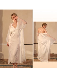 Two-Piece Tie Nightgown And Nightgown Set