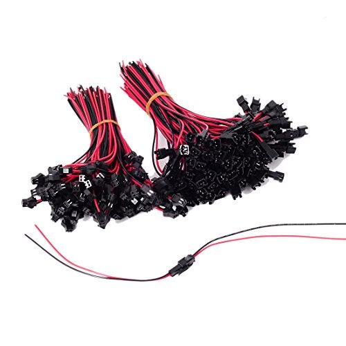 BTF-LIGHTING 20 Pairs 2pin SM JST 15cm Cable Female/Male connectors for Monochrome LSingle Color Bulb 5050 3528 5630 FCOB 3014 COB LED Strip Bulb etc - Image 5