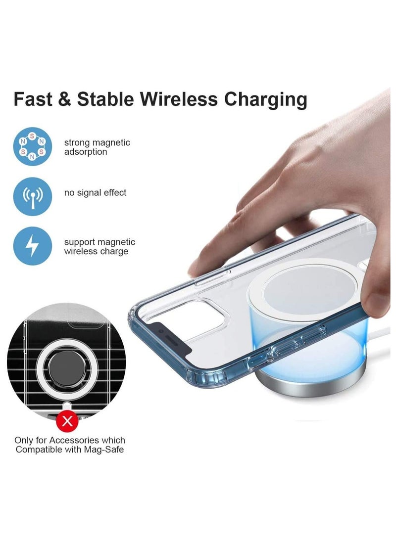 Magnetic Case for iPhone 11 [Shockproof & Slim] Clear Hard Back Cover with high-Grade Protection