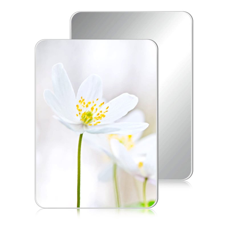 Blulu Blulu 2 Pcs Magnetic Locker Mirror Small Real Glass School Rectangular Locker Magnetic Makeup Mirror for Bathroom Household Refrigerator Cabinet71 x 6 Inches