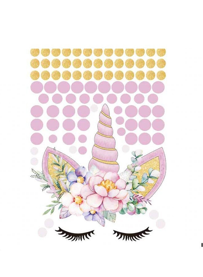 NIBEMINENT Decorative Unicorn Pattern Wall Decal Multicolour 35 x 50centimeter