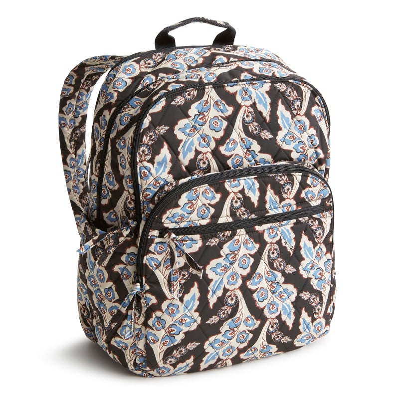 Vera Bradley حقيبة ظهر كبيرة من فيرا برادلي للسيدات - بانكروفت - قماش تويِل للأداء، كاليكس + كويل باللون الأسود، مقاس واحد - Image 1