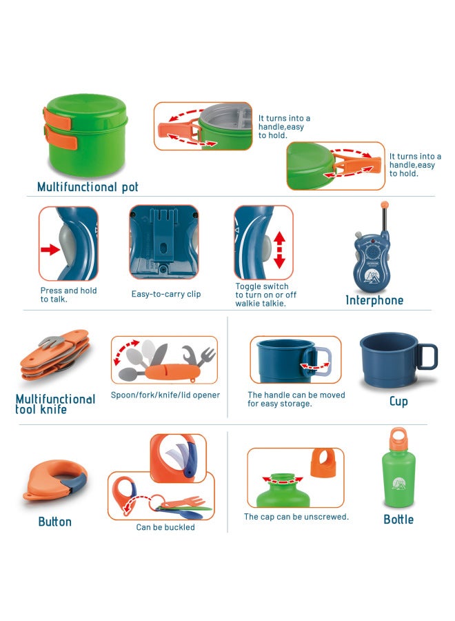 Jindan Manufacturers Directly Supply Best Selling Simulation Children's Picnic Tableware Outdoor Playhouse Camping Set Toys-Color:LYD005 - Image 5