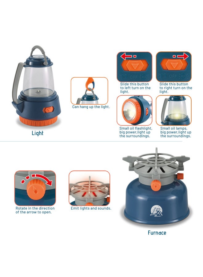 Jindan Manufacturers Directly Supply Best Selling Simulation Children's Picnic Tableware Outdoor Playhouse Camping Set Toys-Color:LYD005 - Image 4