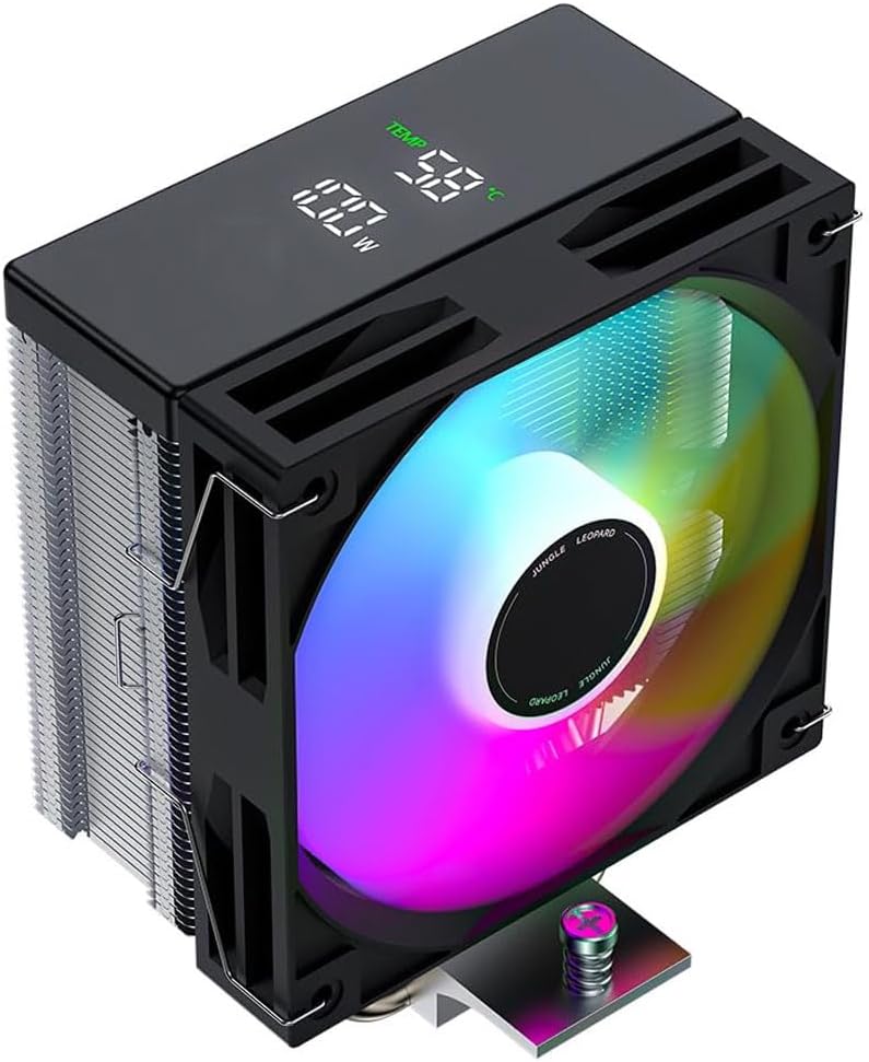كاست ويف مبرد هواء رقمي للمعالج (CPU Air Cooler)، طراز AF400s RGB، يحتوي على 4 أنابيب تبريد، يدعم تقنية التلامس المباشر (Direct Touch Process)، مروحة معالج بحجم 120 مم ومزودة بتقنية الإضاءة RGB، يتم تزامن إضاءة ARGB مع اللوحة الأم (Motherboard)، يتوافق مع معالجات AMD AM4/AM5 وRyzen/Intel LGA 1700/115X، اللون أسود. - Image 1