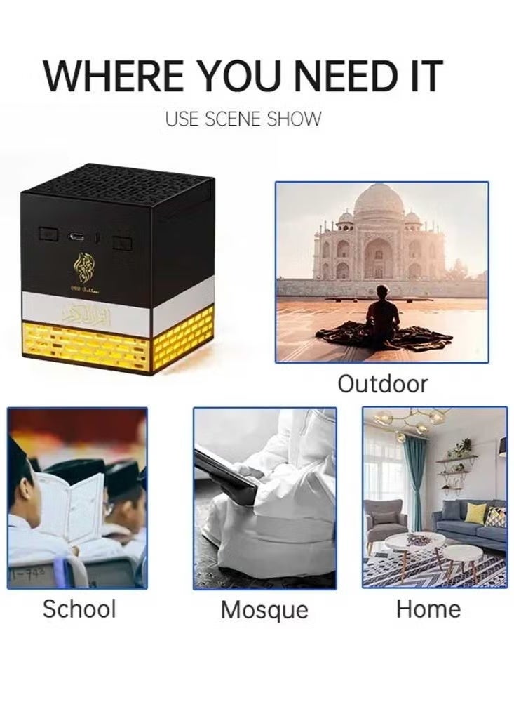 تايجر Multi-LED Light Bakhoor Burner | Rechargeable Oud & Incense Burner with Full Quran Muslim Speaker | Remote & App Control | Aromatherapy Diffuser for Home, Office & Car | Modern Mubkhara with Fragrance & LED Effects - Image 5