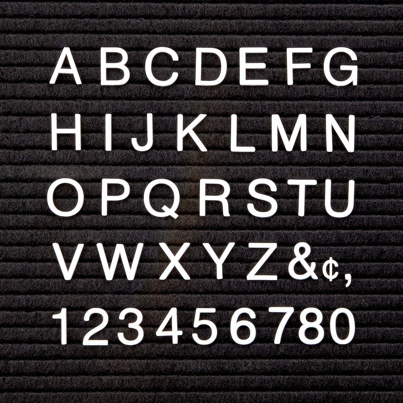 Quartet Characters for Felt Letter Boards 1 Inch Helvetica White 300 Letters Numbers and Symbols 4423 - Image 2