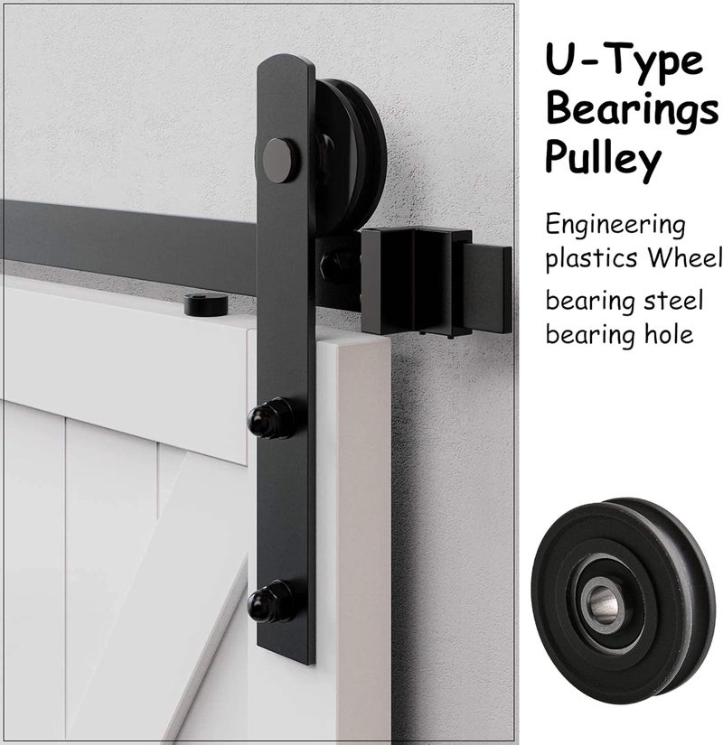 CNBTR 4PCS U-Type Pulley Wheel 0.31X1.77X0.45inches U Groove Bearing for Doors and Windows with Steel Bearings 8mm Shaft Hole 45mm - Image 3