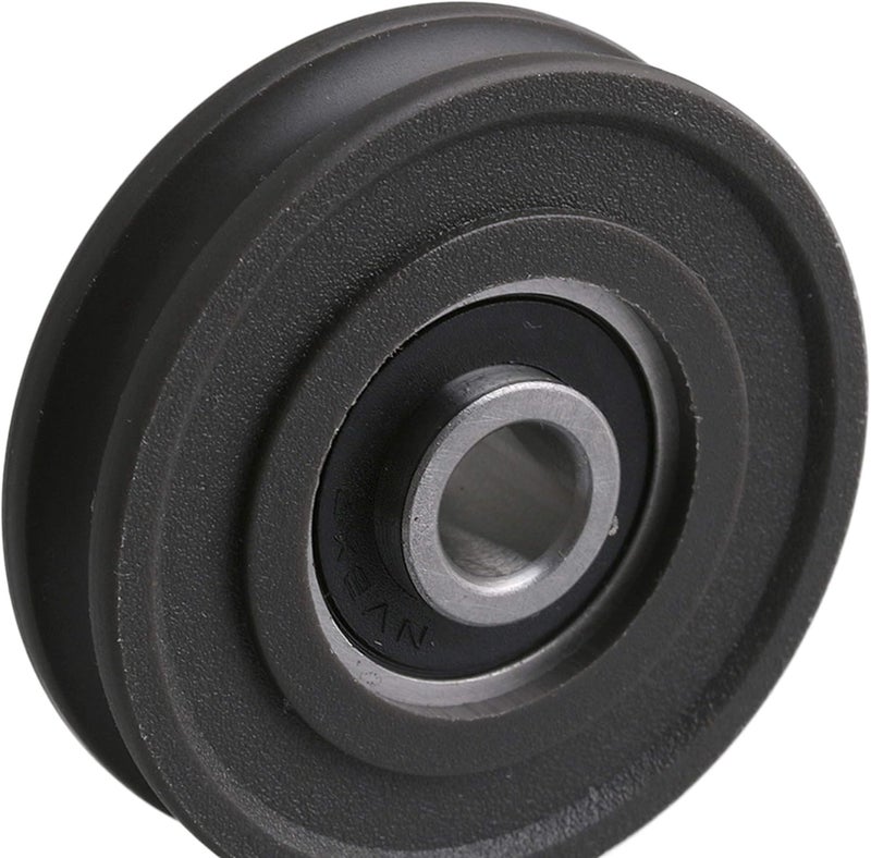 CNBTR 4PCS U-Type Pulley Wheel 0.31X1.77X0.45inches U Groove Bearing for Doors and Windows with Steel Bearings 8mm Shaft Hole 45mm - Image 5