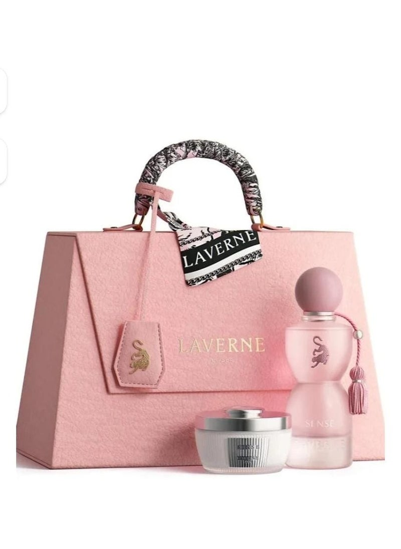 Sense 75 ml + sense perfume body powder +Laverne bag - pzsku/ZD2AA332DBB4992E2D71BZ/45/_/1736809001/6444b05a-fb87-4dfe-86ad-e1f84b60c98c