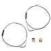 MATERIG 42 Stainless Steel Throttle and Idle Cable Set Fit for Harley Davidson 1996UP Idle Cable Set with 90 Elbow Fitting Replace 5657902A - Image 2