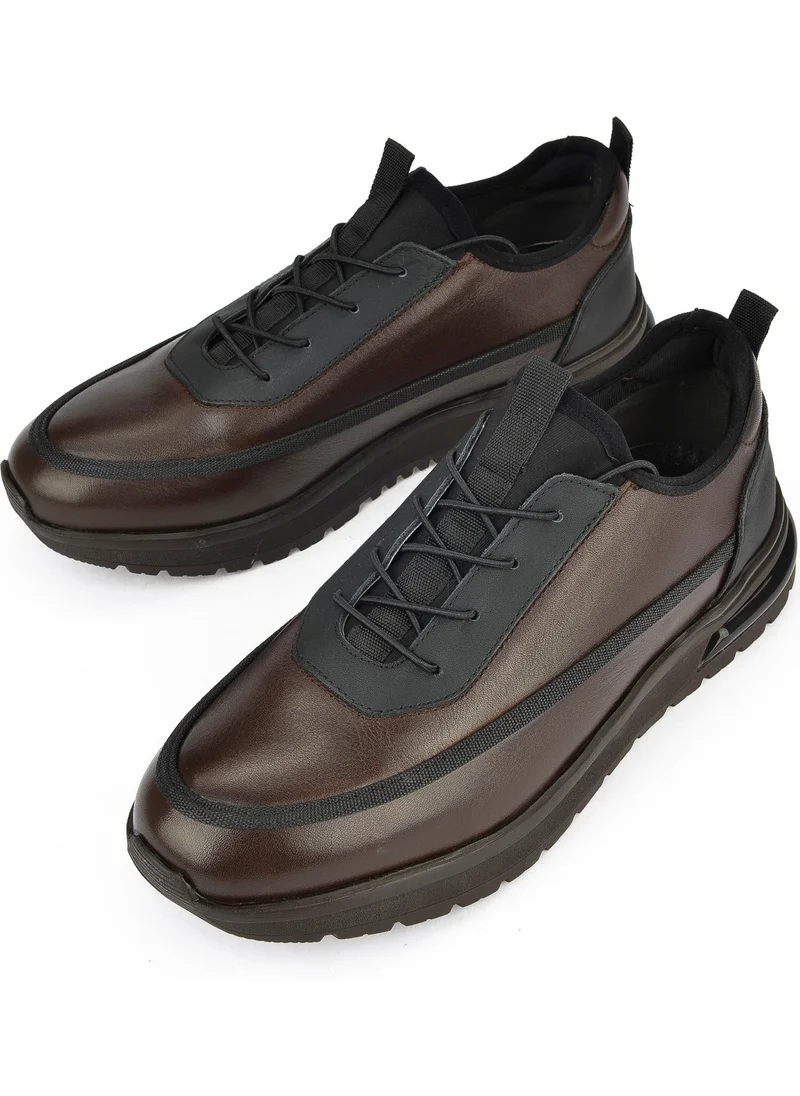 Ziya , Men's Leather Sneakers 1431024Z5404 Brown