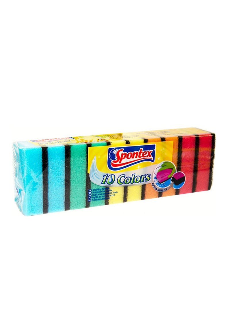 Spontex Scraper Colour Sponges 10Pcs - Image 1