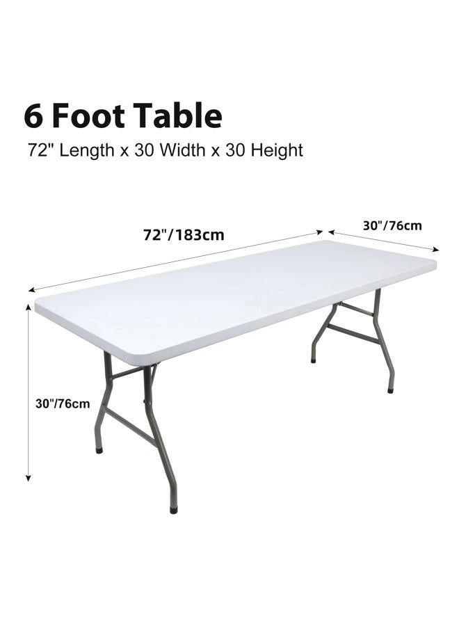 BDDC Table Covers for 6 Foot Tables, Spandex Table Covers 6ft, Ivory Table Cloths Rectangle 6ft for Events, Wedding, Banquets & Parties - Image 4