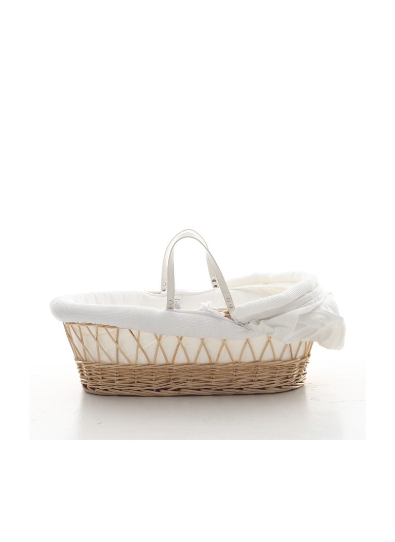 Infant Wicker Moses Basket With White Waffle Beddings - Wooden Brown - pzsku/ZD2AA736D5EAB987EB19BZ/45/_/1679735474/9f8b869f-a2d3-4fda-92fa-938a8817ebbb