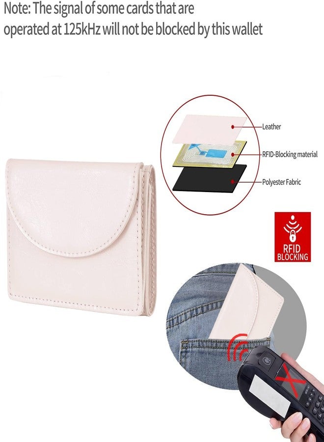 يوكسير محفظة YOXIER صغيرة لطيفة ثلاثية الطي من الجلد - محمية بتقنية RFID، متعددة الألوان، للنقود والبطاقات والعملات المعدنية (وردي) - Image 5