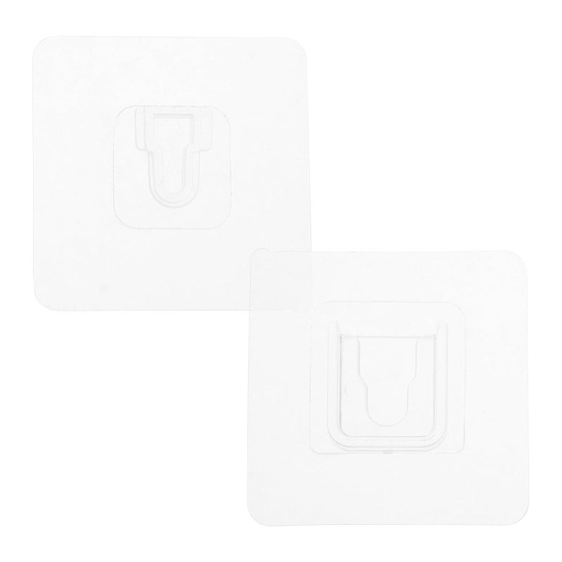 10 Pairs Self Adhesive Wall Hooks Removable Plastic Hooks for Power Strip Holder No Drilling - Image 2