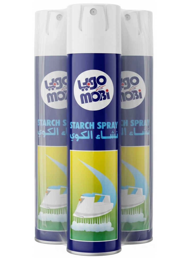 MOBi Fabric Starch Spray Pack of 3 Bottles (500ml Each) - Image 1