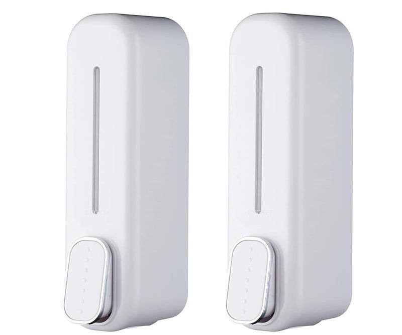EVGREF Liquid Soap Dispenser 400 ML (White) (Set of 2) - Image 1
