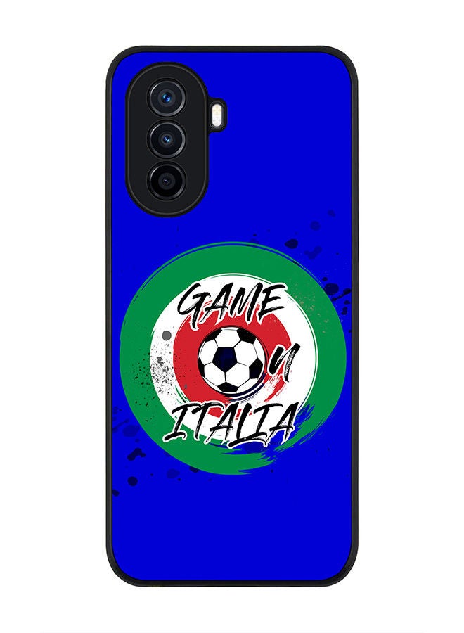 Stylizedd Rugged Black edge case for Huawei Nova Y70  Slim fit Soft Case Flexible Rubber Edges Anti Drop TPU Gel Thin Cover - Game on Italy - Image 1