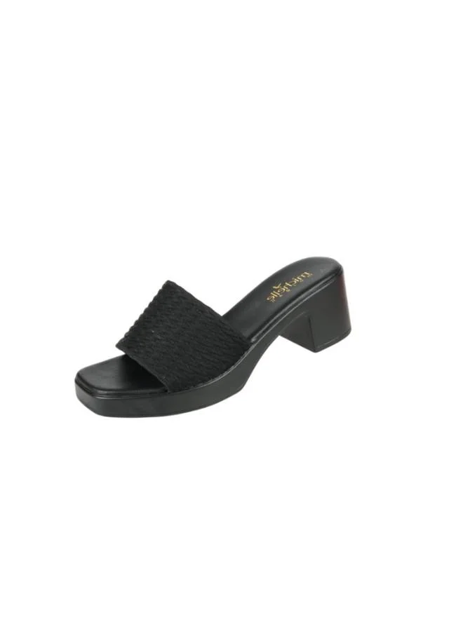 Michelle Morgan 092-2992 Michelle Morgan Ladies Block Heel Sandals 414RJ607 Black